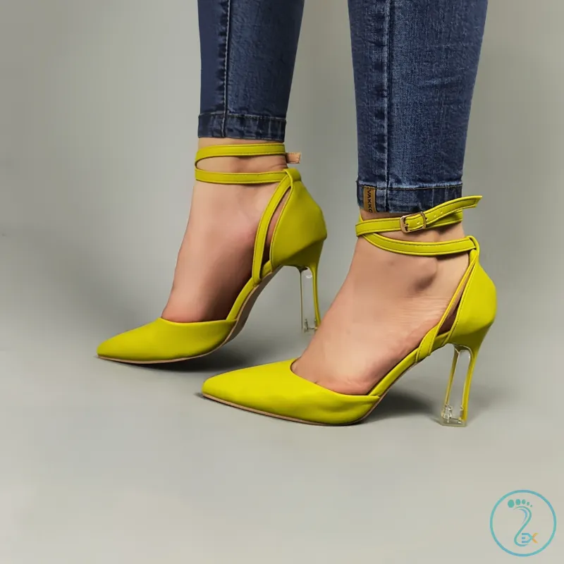 کفش مجلسی زرد زنانه