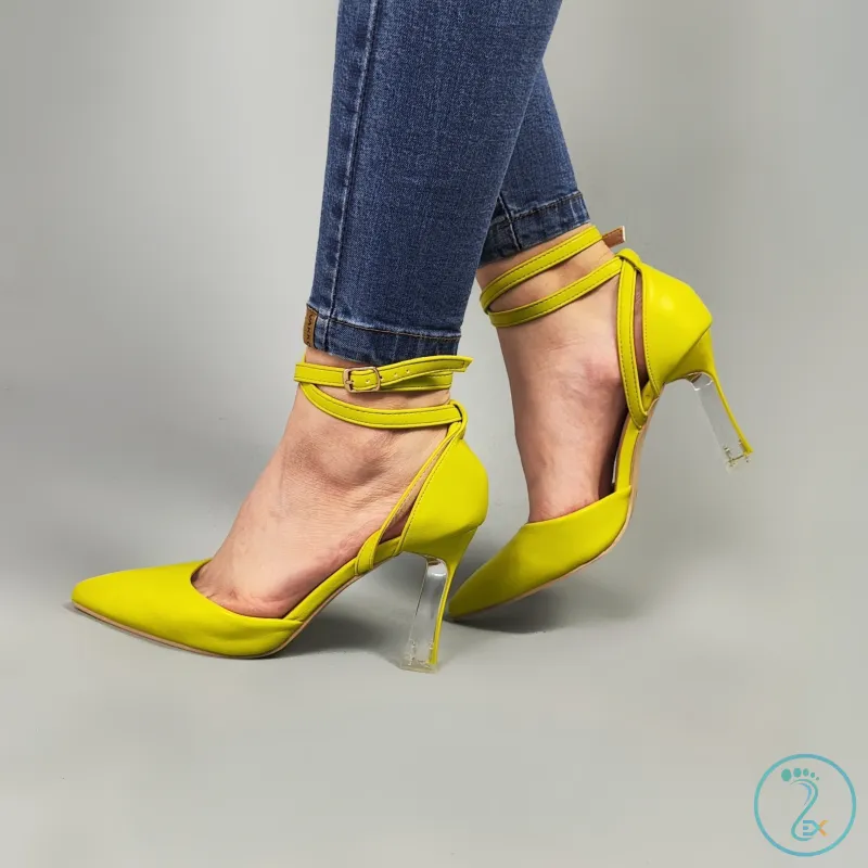 کفش مجلسی زرد زنانه