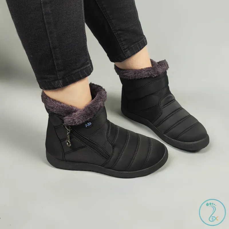 نیم بوت زیپی خزدار