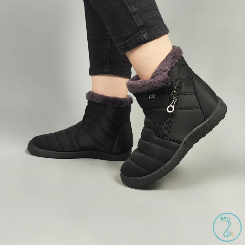 نیم بوت زیپی خزدار