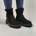 نیم بوت خزدار مشکی 10