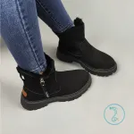 نیم بوت خزدار مشکی 12