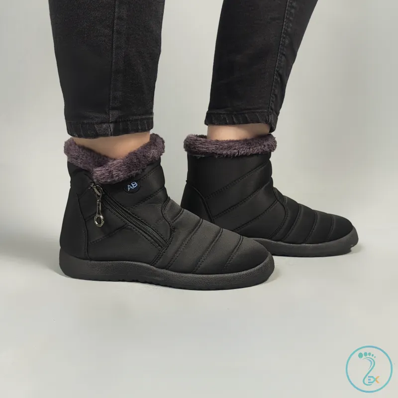 نیم بوت زیپی خزدار